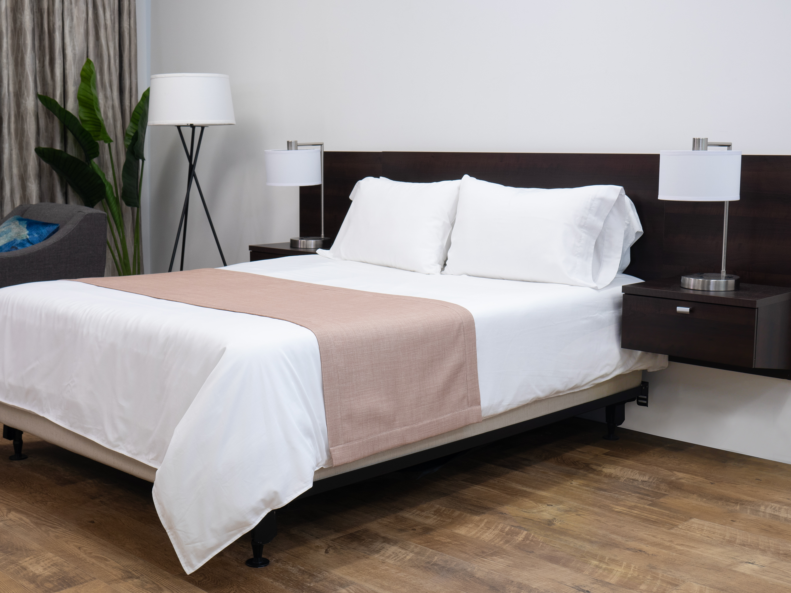 Dressed Bed with Bed Scarves